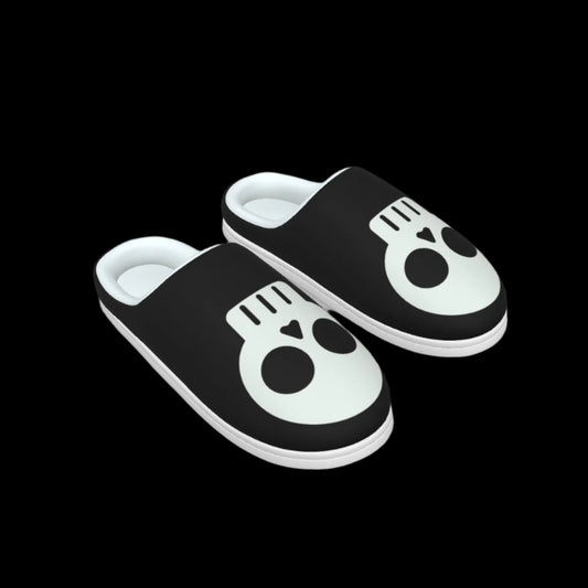 Velvet Tomb Gothic Skull Plush Slippers – Soft, Warm & Anti-Slip Comfort