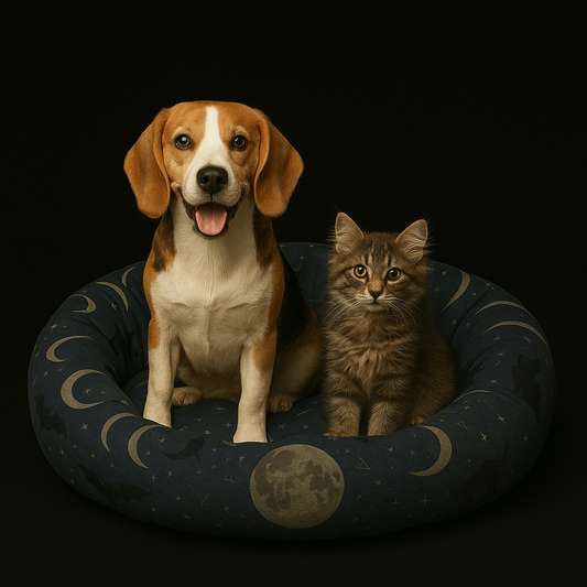🌙 Midnight Ritual Celestial Pet Bed – For Witches' Familiars and Moonlit Naps